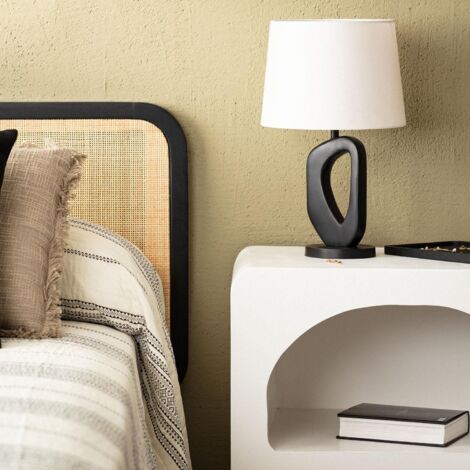 Lampe à Poser Bois Cave ILUZZIA Noir