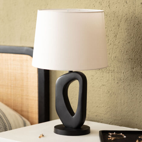 Lampe à Poser Bois Cave ILUZZIA Noir
