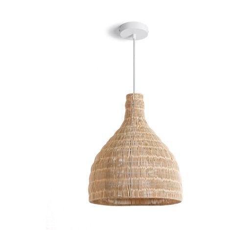 Suspension Rotin Kegle Naturel