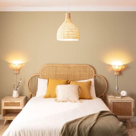 Suspension Rotin Kegle Naturel