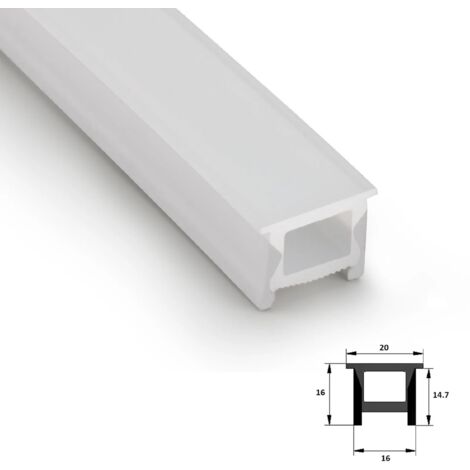 Ledkia Tube Silicone LED Flex Encastré pour Ruban jusqu'à 8 mm EL0817