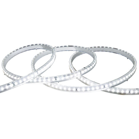 Ruban LED Dimmable 220V SMD 120 LED/m Blanc Froid 7.5W/m 850lm/m Largeur 12mm Coupe 20cm IP65 Sur mesure 15 m (1/3)