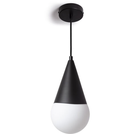 Suspension Métal et Verre Tenul  Noir mat (1/5)