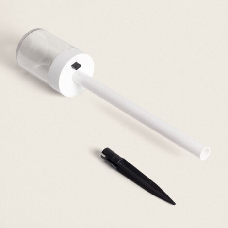 Torche Solaire Extérieure LED Effet Flamme avec Piquet Brako 40cm Blanc