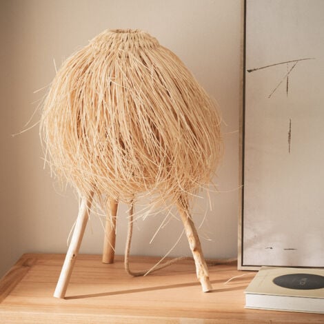 Lampe à Poser Rotin Lasje Naturel