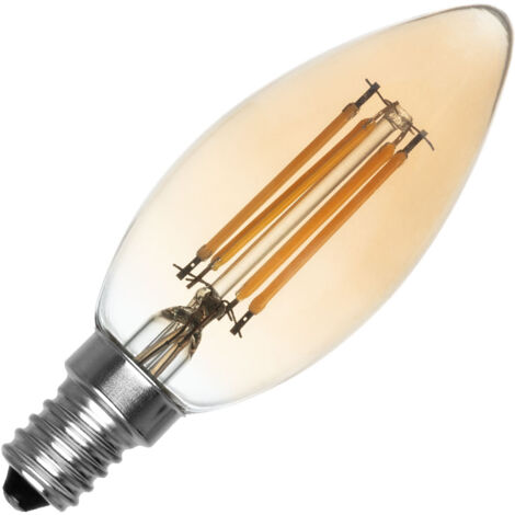 Lot de 10 Ampoules LED bougie E14 6W 480 lumens Blanc Chaud