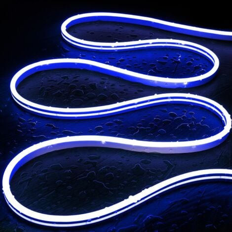 Ruban LED Néon 48V Bleu 8W/m Coupe 5cm IP65 NFLEX6 Sur mesure 1 m