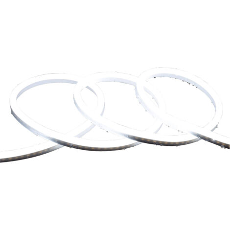 Ruban Néon LED RGB Dimmable 220V SFLEX8 IP65 sur mesure coupe tous les 100 cm Blanc froid 10 m