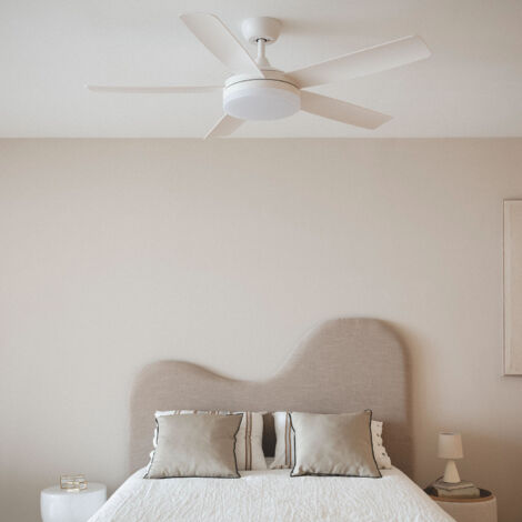 Ventilateur De Plafond Avec Lumière LED - 48cm, 6 Vitesses Réversibles, 3 Couleurs, Mémoire - Silencieux Pour Cuisine/Chambre - 6