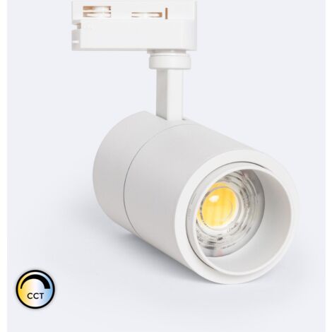 Spot LED sur Rail Monophasé 20W Pulyx Dimmable CCT Multi-angle 15-60º Blanc