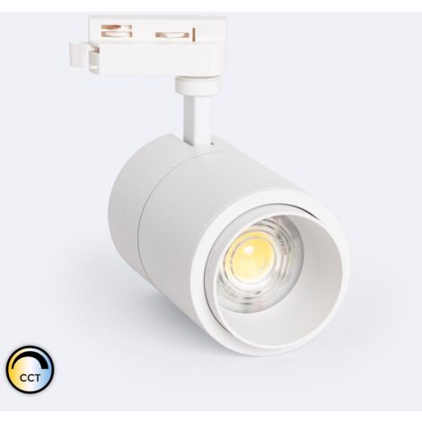 Spot LED sur Rail Monophasé 30W Dimmable CCT Pulyx Multi-angle 15-60º Blanc