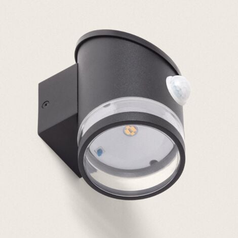 Applique Murale Extérieure Solaire LED Aluminium avec Détecteur de Mouvement Eddan Noir