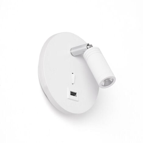 Lampe Murale LED 8W Métal avec Port USB Kuranda Blanc