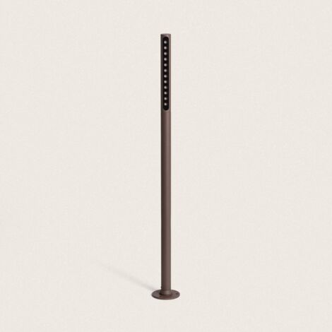 Balise Extérieure LED 9W sur Pied 80cm en Saillie Aidan  Rouille