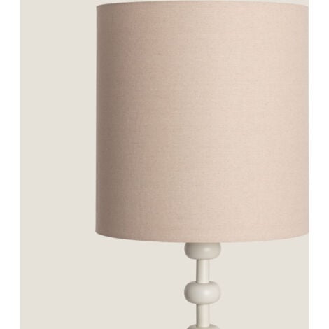 Lampadaire Métal et Lin Aimahar Blanc Gardénia