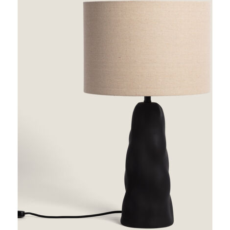 Lampe à Poser Métal et Lin Criss Noir