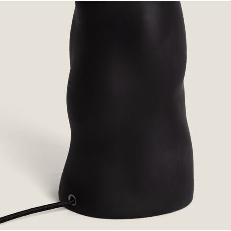 Lampe à Poser Métal et Lin Criss Noir
