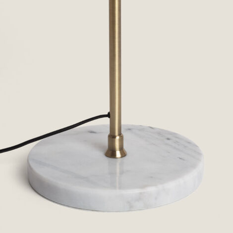 Lampadaire Métal et Marbre Dafne Blanc