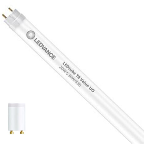 Tube LED T8 G13 120 cm Cristal 20 W LEDVANCE No Flicker 3000K Blanc chaud (1/4)