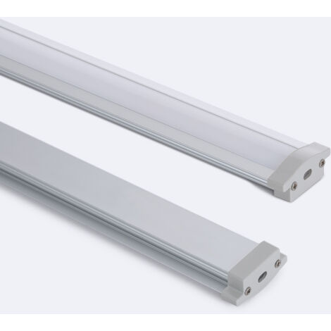 Ledkia – Profilé aluminium étanche IP65 encastré 2m – Pour ruban LED jusqu'à 8 mm – Aluminium anodisé – Installation discrète dans murs et plafonds