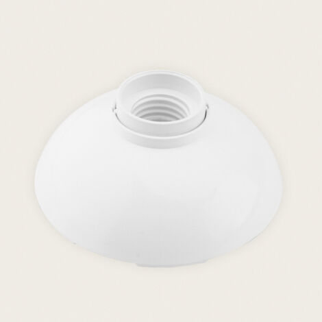 Ledkia – Support rond douille E27 blanc – Compatible ampoules LED – Installation simple au plafond ou mur – Design épuré pour intérieur