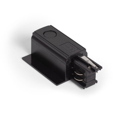 Connecteur “Right Side” Triphasé pour Rail Encastré Aluminium Noir