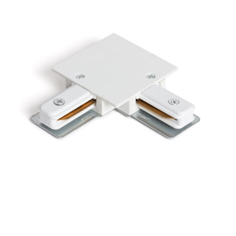 Connecteur Type L pour Rail Borgia Monophasé Encastré Aluminium Blanc (1/3)