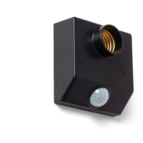 Détecteur de Présence PIR et Crépuscule 360º pour Ampoules E27 Noir (1/4)