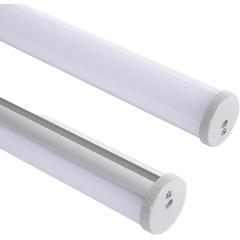 Profilé Aluminium Suspendu Rond 2 m pour Rubans LED jusqu'à 16 mm Blanc 2 m Blanc translucide