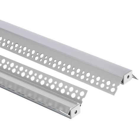 Profilé Aluminium 2m Noir pour Ruban LED - Cache Opaque Noir - SILAMP