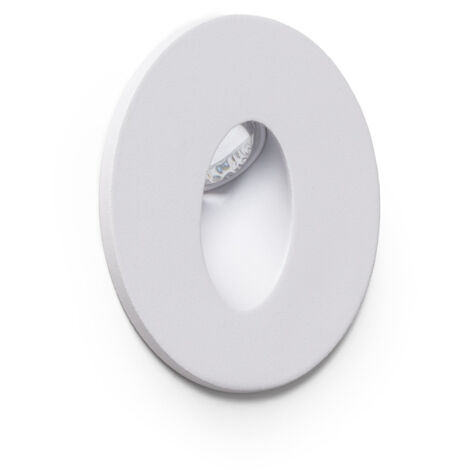 Balise LED Encastrable Murale Rond Adam 3000K Blanc Blanc chaud