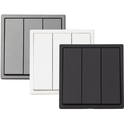 Interrupteur Bouton-Poussoir Luxe 990 Blanc 3 touches