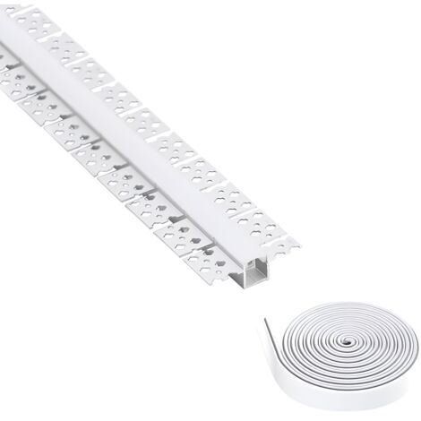 Profilé Aluminium Blanc 2m Pour Ruban LED - Intégration Faux-Plafond Et Corniche - SILAMP