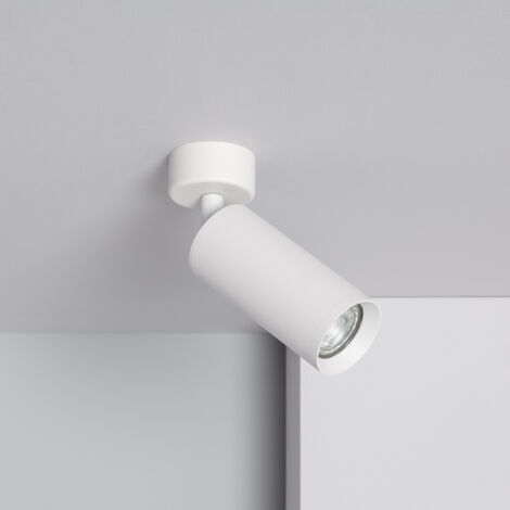 Ledkia – Spot d'intérieur orientable en aluminium – Douille GU10 – Lumière blanche – Pour éclairage précis dans magasins et salons
