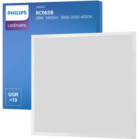 Panneau LED apparent- Ledinaire Gen5 - Philips - 28 W - 60 x 60 cm - 3000 à 4000 K - 3400 à 3600 lm