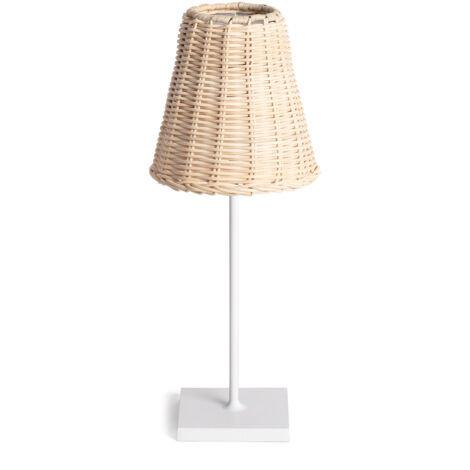 Lampe à Poser LED Portable Extérieur avec Batterie USB Rechargeable Métal Medinilla Blanc