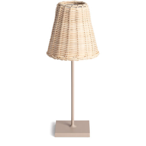 Lampe à Poser LED Portable Extérieur avec Batterie USB Rechargeable Métal Medinilla Beige
