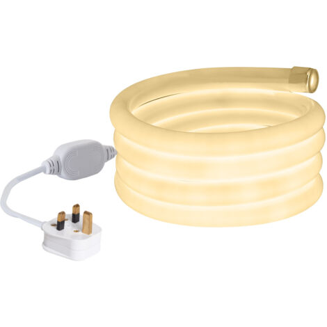 Ruban LED Néon Dimmable 220V Blanc Neutre Circulaire 360 9W/m Coupe 100cm IP67 Sur mesure 5 m