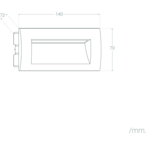 Balise Extérieure LED 4W Encastrable Murale Rectangulaire Edulis 4000K Noir Blanc neutre (1/5)