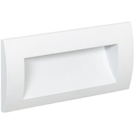 Balise Extérieure LED 4W Encastrable Murale Rectangulaire Edulis 2700K Noir Blanc chaud (1/5)