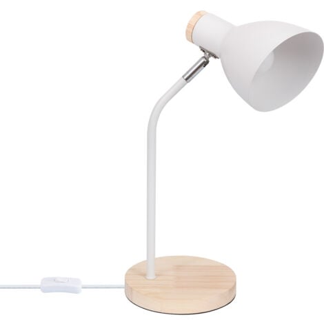 Lampe de bureau LED GILLY en métal blanc