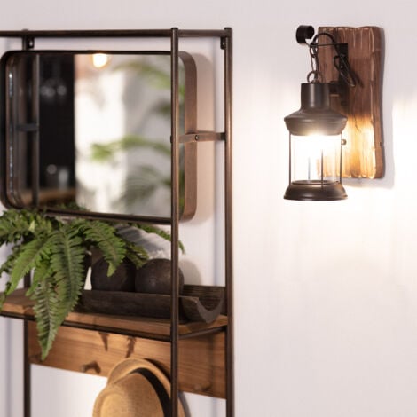 Lampe Murale Bois et Métal Fanala Noir