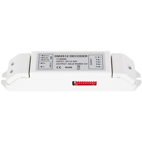 Contrôleur DMX512 Décodeur 4 Canaux RGBW