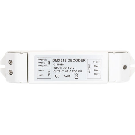 Contrôleur DMX512 Decoder 3 Canaux RGB (1/5)