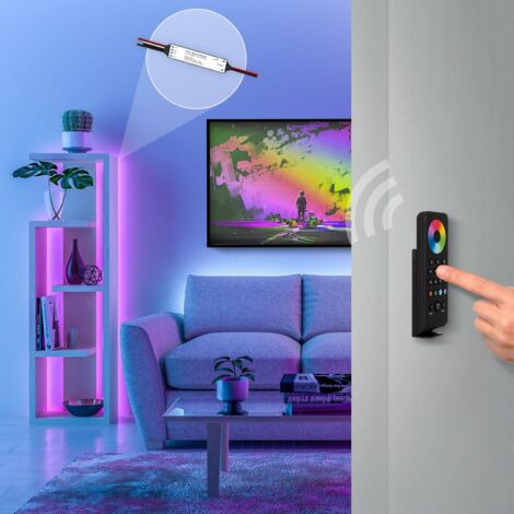 Télécommande RF pour Variateur LED RGB / RGBW  Noir
