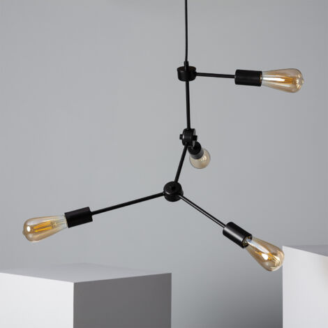 Suspension Métal Molécular Noir (1/5)