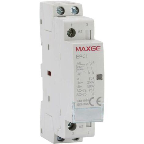Contacteur Jour/nuit Hager ETC225 – 25A, Monophasé, 2 Fils, Neuf Sous Emballage