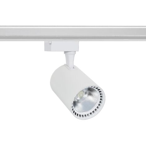 Spot LED Sur Rail Monophasé Puissant Blanc Chaud Magasin