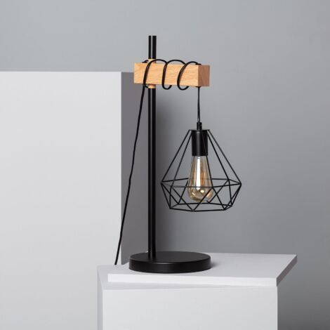 Lampe à poser salon design Ø 28 cm Wood
