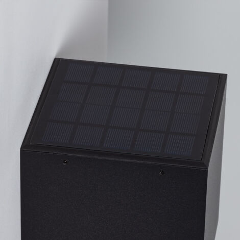 Applique Murale LED Extérieure Solaire Rabat avec Détecteur de Mouvement Radar IP65 3000K Blanc chaud